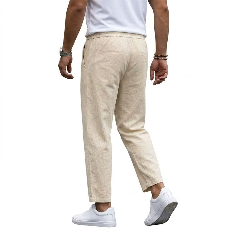 Brody - Men's Relaxed Cropped Linen Pants