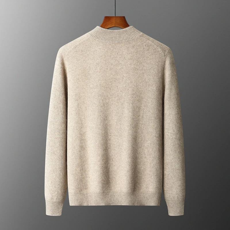 Classic Cashmere Wool Men’s Zipper Cardigan