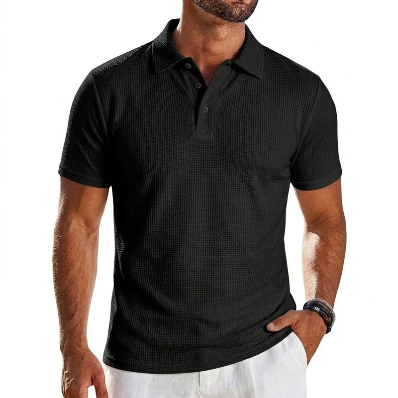Dawson - Men's Waffle Texture Short Sleeve Polo