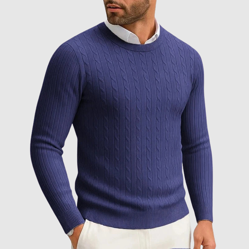 Essential Ribbed Cable Knit Sweater