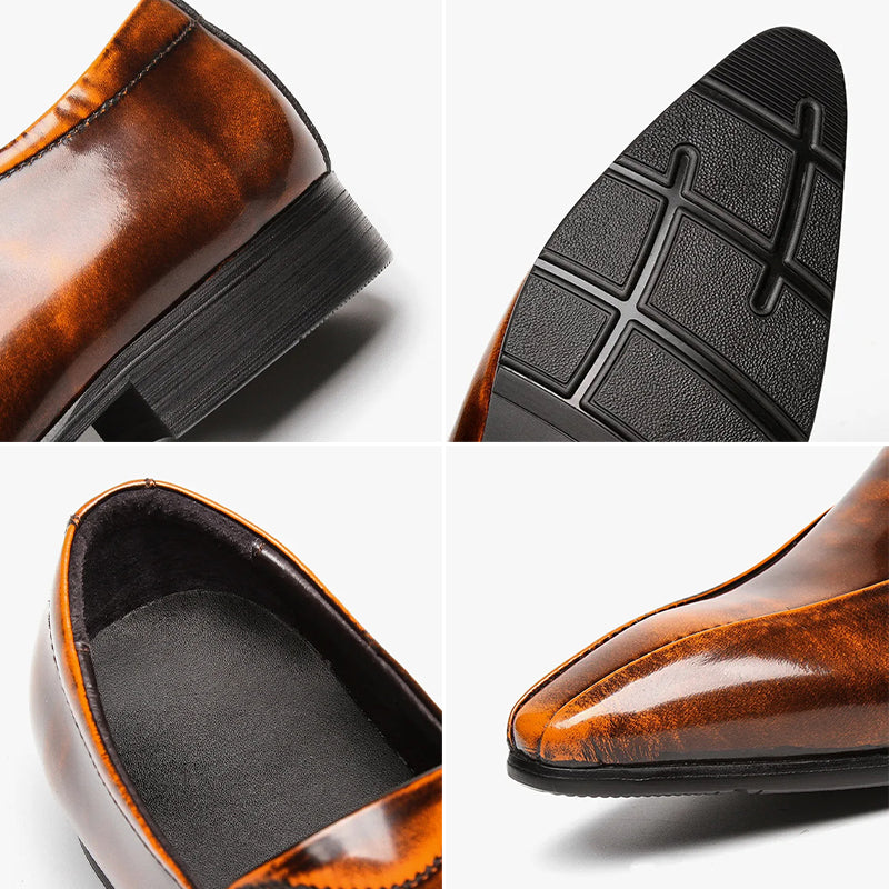 Hamilton Royce Genuine Leather Pointed Dress Shoes