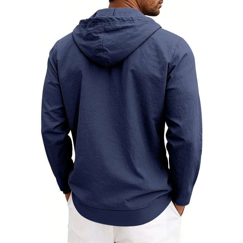 Irving - Men's Hooded Button-Up Utility Shirt