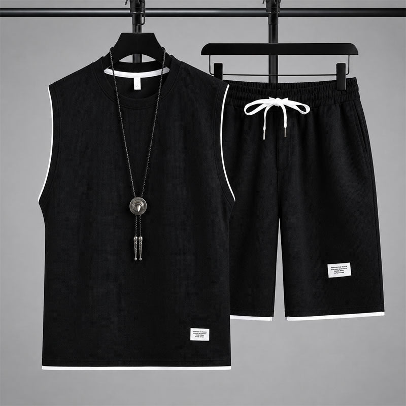 Jaden - Men's Waffle Knit Sleeveless Lounge Set