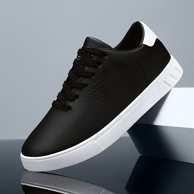 Kendrick - Men's Perforated Minimal Lace-Up Sneakers