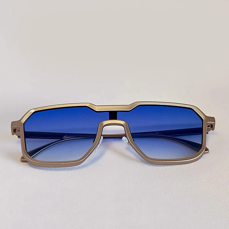 Lorènti Geometric Sunglasses with Metal Frame