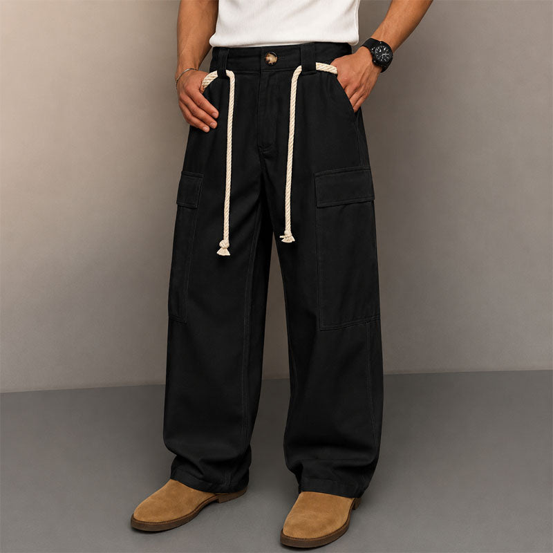 Matthew - Men's Relaxed Wide-Leg Cargo Pants