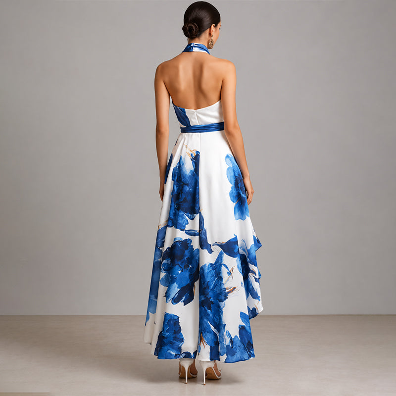 Scarlett - Women's Floral Halter Maxi Dress