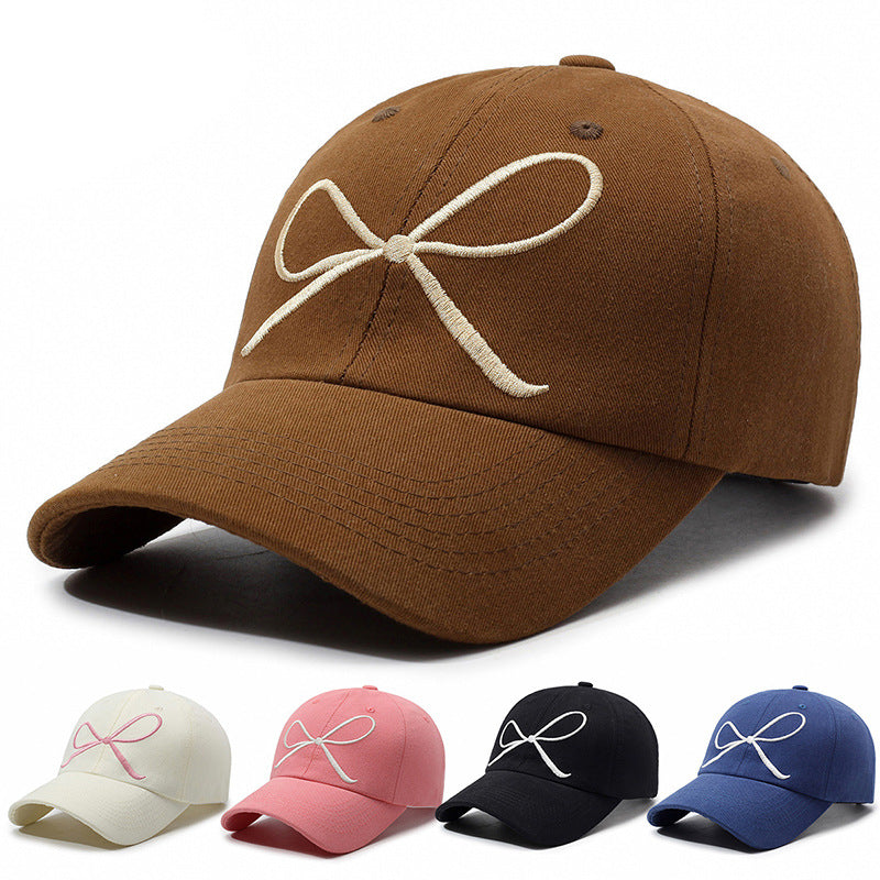 Sweet Bow Embroidered Baseball Cap