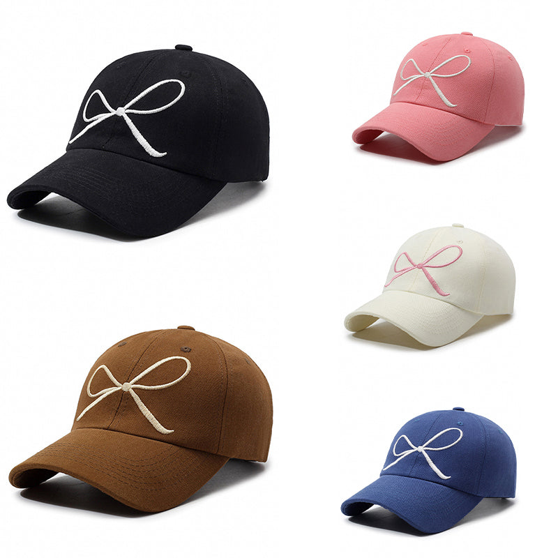Sweet Bow Embroidered Baseball Cap