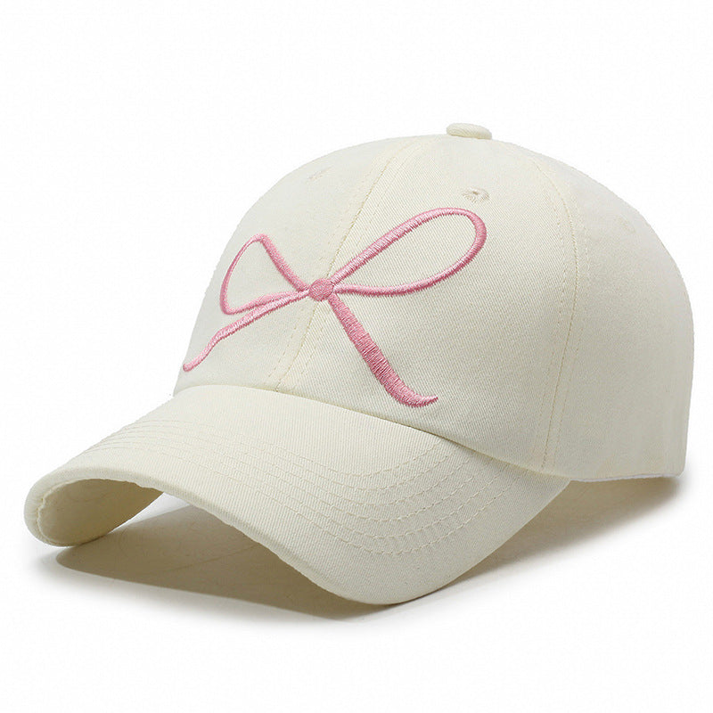 Sweet Bow Embroidered Baseball Cap