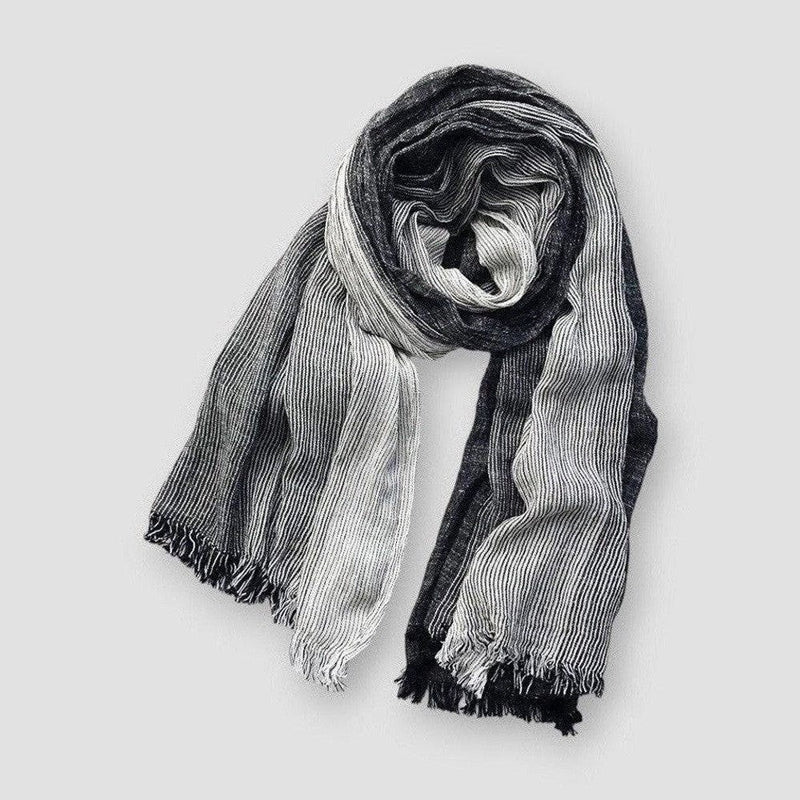 Two Tone Textured Fringe Scarf