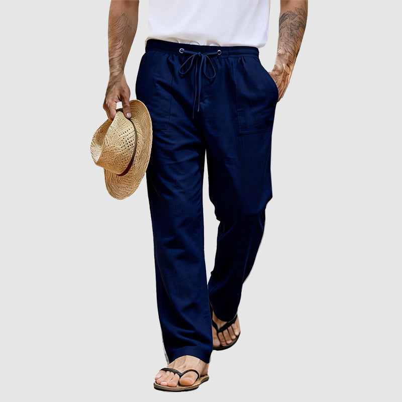Adrian - Men's Lightweight Linen Drawstring Pants