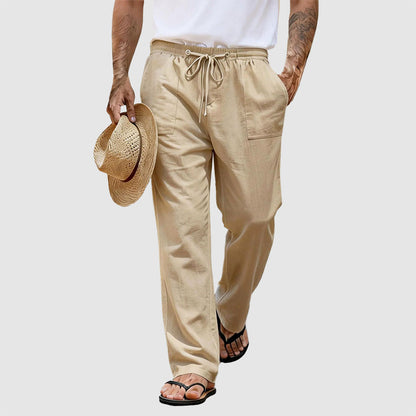 Adrian - Men's Lightweight Linen Drawstring Pants