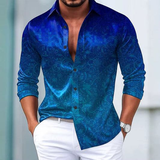 Alessandro Veneti Textured Gradient Dress Shirt