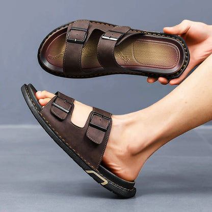 Austin - Men's Double Strap Slide Sandals