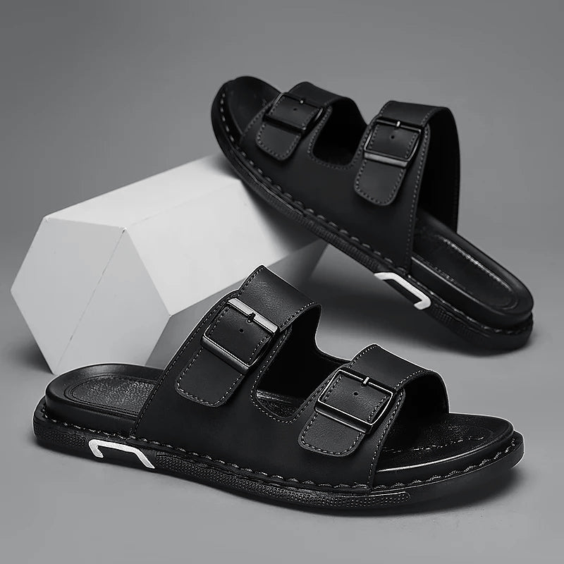 Austin - Men's Double Strap Slide Sandals