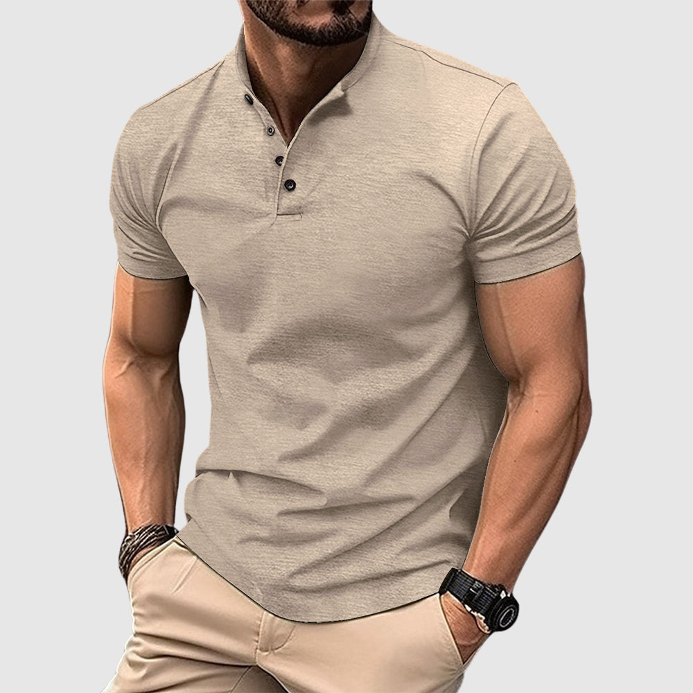 Austin - Men's Short Sleeve Henley Polo