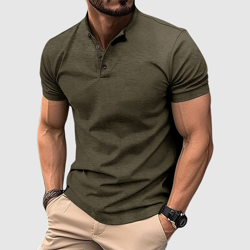 Austin - Men's Short Sleeve Henley Polo