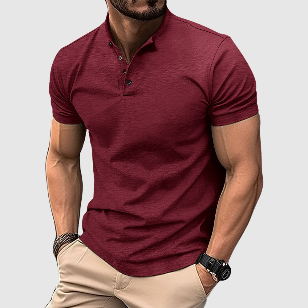 Austin - Men's Short Sleeve Henley Polo