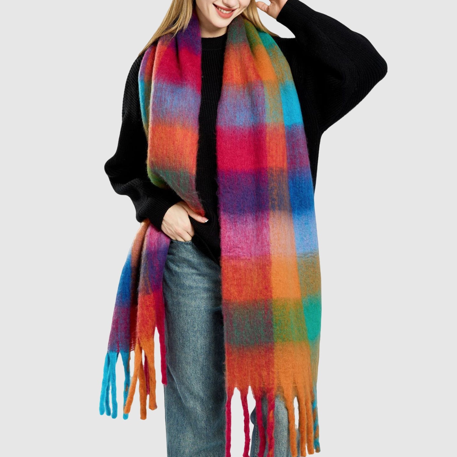 Avellino Rainbow Cascade Scarf