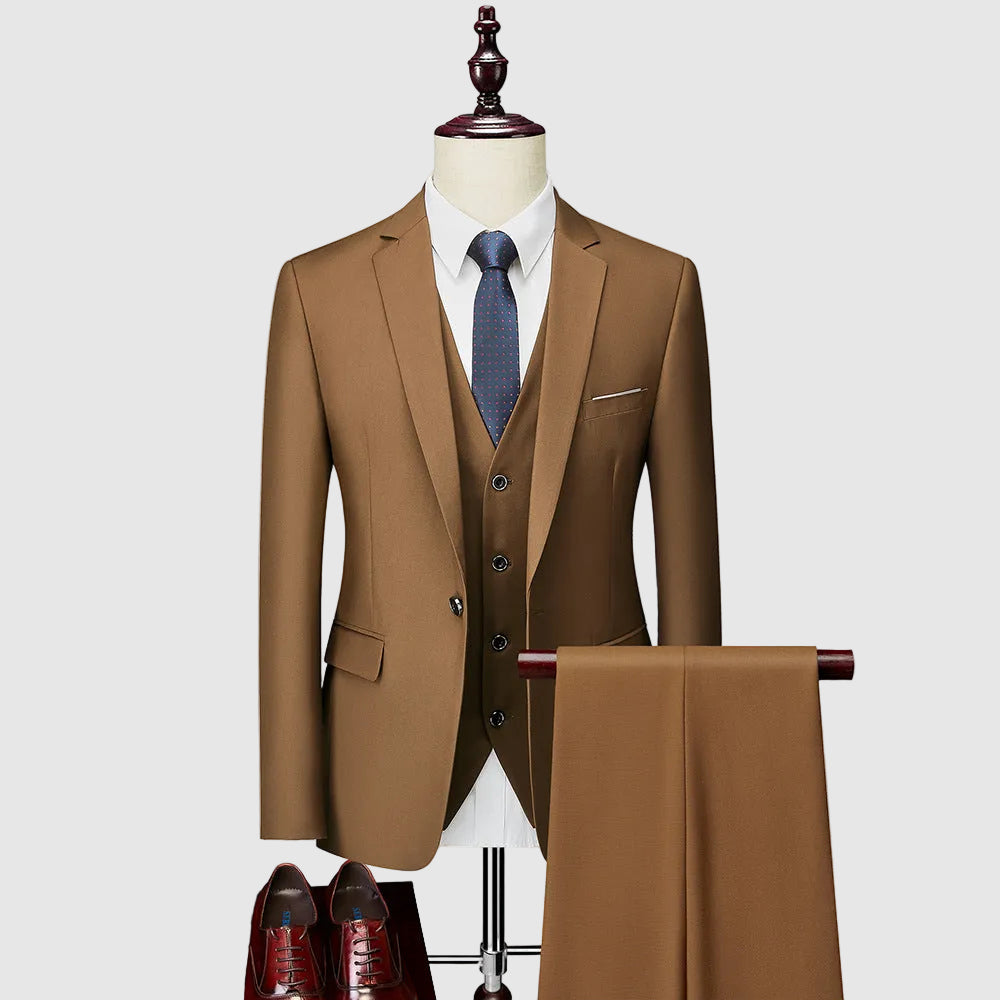 Benjamin - Men's Tailored Three-Piece Suit Set