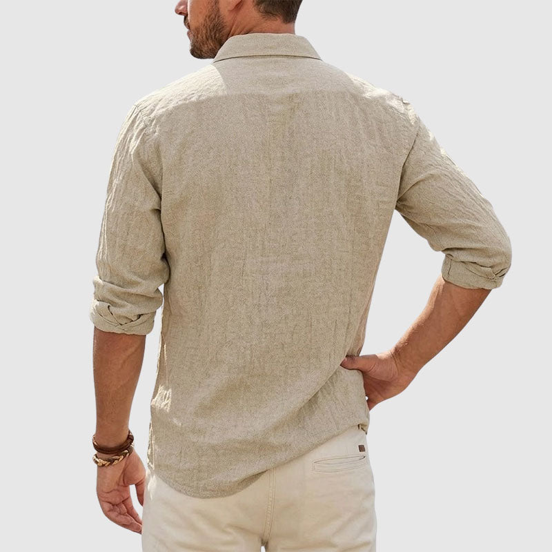Bernard - Men’s Lightweight Linen Button-Up Casual Shirt