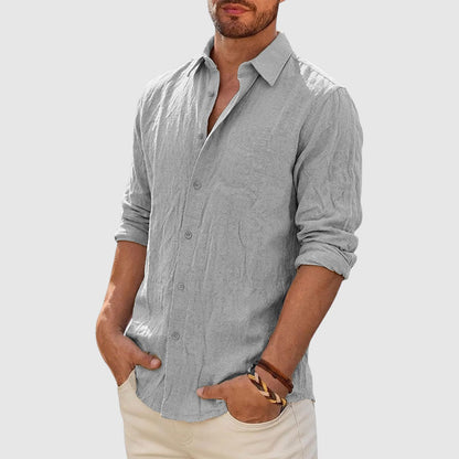 Bernard - Men’s Lightweight Linen Button-Up Casual Shirt