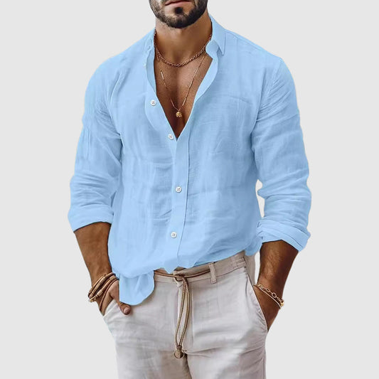 Blake - Men's Casual Long-Sleeve Linen Shirt