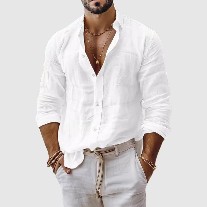 Blake - Men's Casual Long-Sleeve Linen Shirt