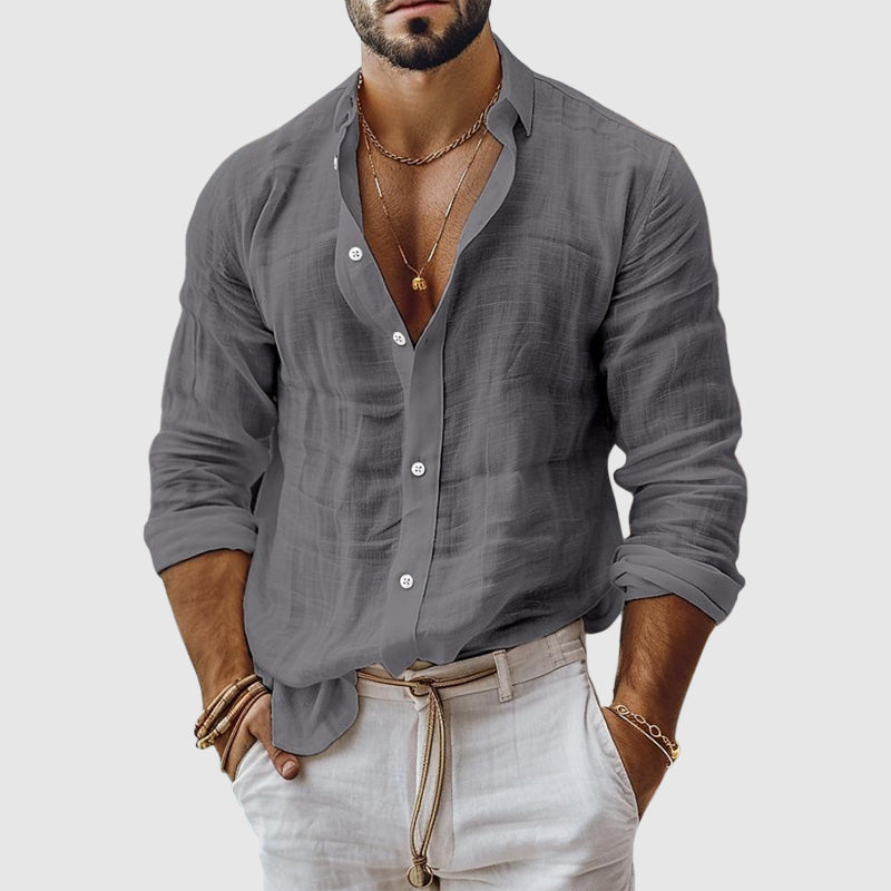 Blake - Men's Casual Long-Sleeve Linen Shirt