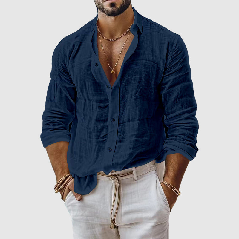 Blake - Men's Casual Long-Sleeve Linen Shirt
