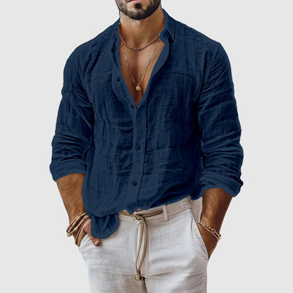 Blake - Men's Casual Long-Sleeve Linen Shirt