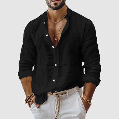 Blake - Men's Casual Long-Sleeve Linen Shirt