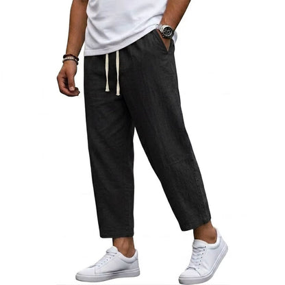 Brody - Men's Relaxed Cropped Linen Pants