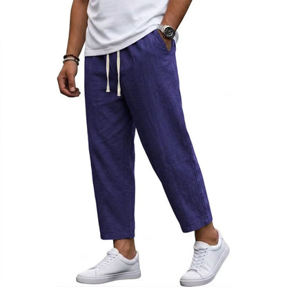 Brody - Men's Relaxed Cropped Linen Pants