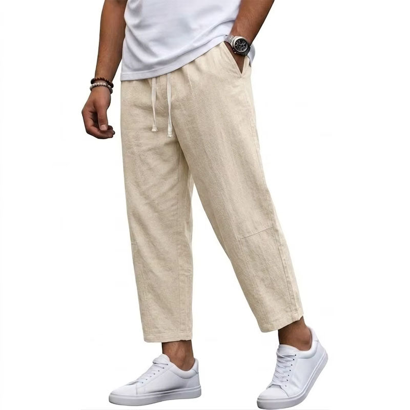 Brody - Men's Relaxed Cropped Linen Pants