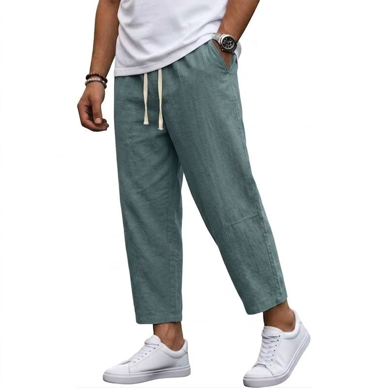 Brody - Men's Relaxed Cropped Linen Pants