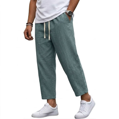 Brody - Men's Relaxed Cropped Linen Pants