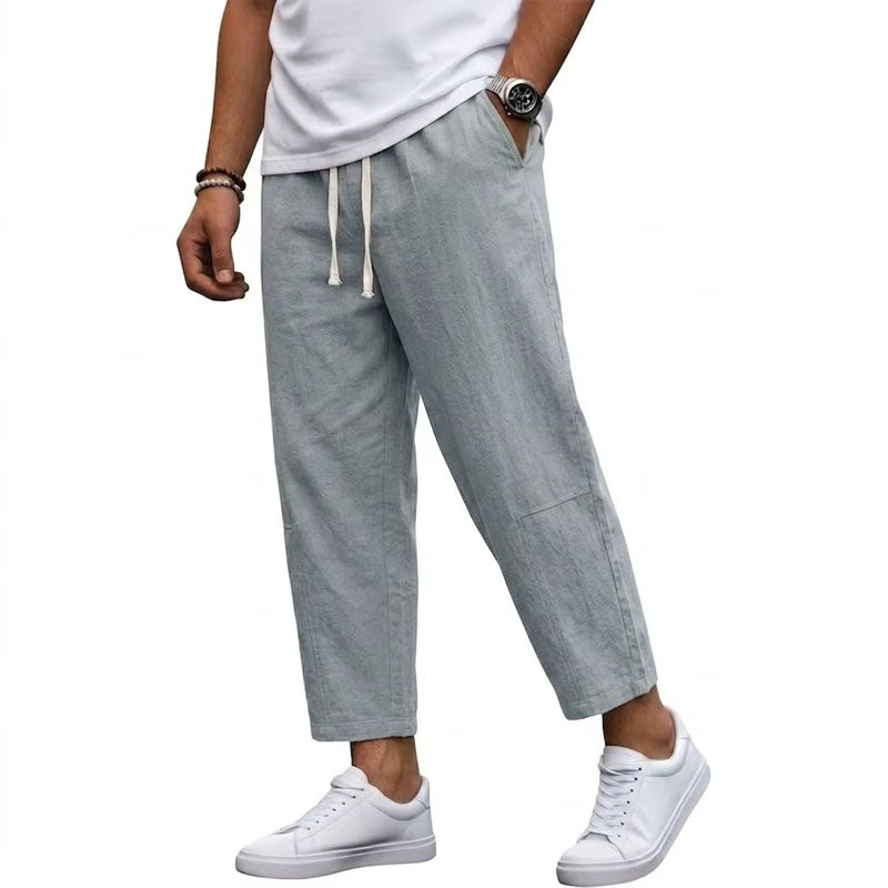 Brody - Men's Relaxed Cropped Linen Pants