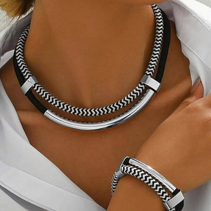 Chloé Montclair Braided Necklace and Bracelet Set