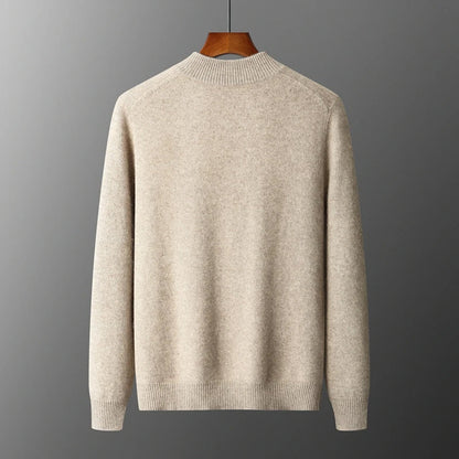 Classic Cashmere Wool Men’s Zipper Cardigan
