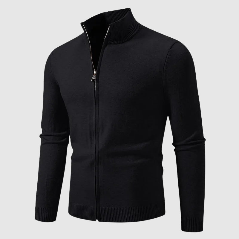 Cold-Ready Essential Men’s Zipper Cardigan