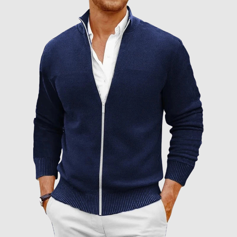 Cold-Ready Essential Men’s Zipper Cardigan