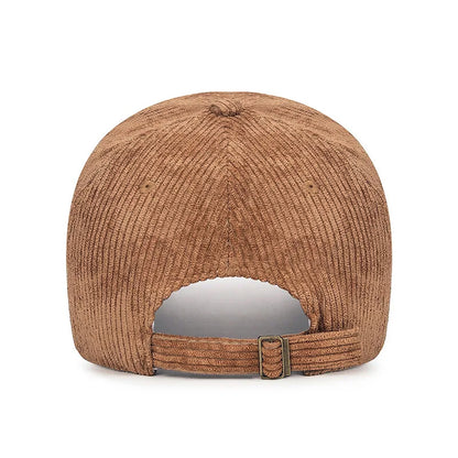 Corduroy Baseball Cap with Adjustable Strap