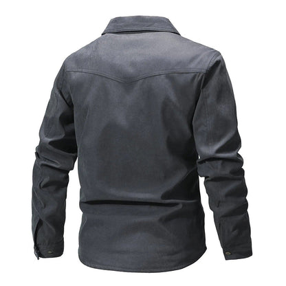 Cowboy Flannel Lined Shirt Jacket for Men