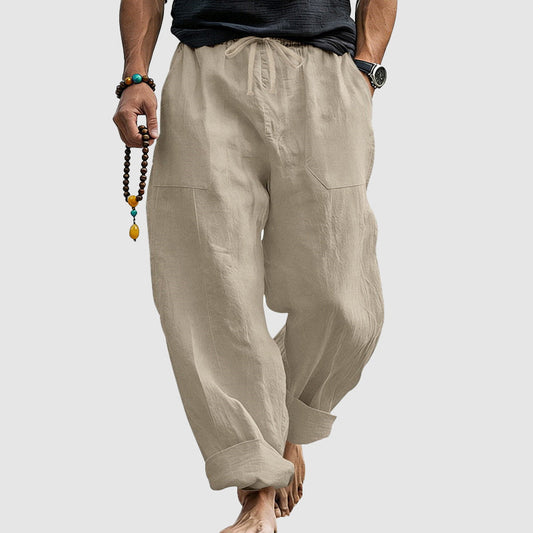 Dalton - Men's Linen Blend Relaxed Harem Pants