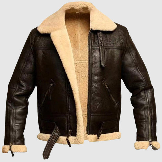 Dark Brown PU Leather Men’s Jacket