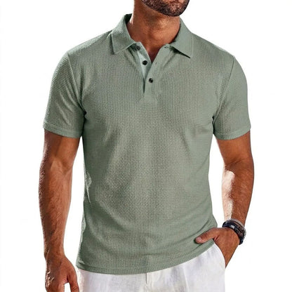 Dawson - Men's Waffle Texture Short Sleeve Polo