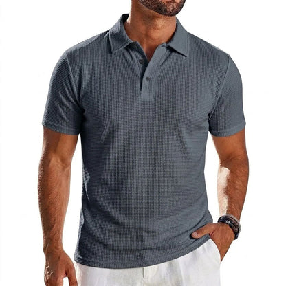 Dawson - Men's Waffle Texture Short Sleeve Polo