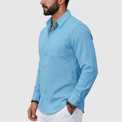 Dean - Men’s Linen Blend Relaxed Fit Shirt